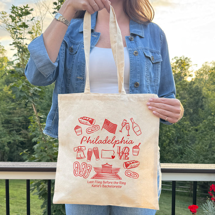 Philadelphia Bachelorette Tote Bags