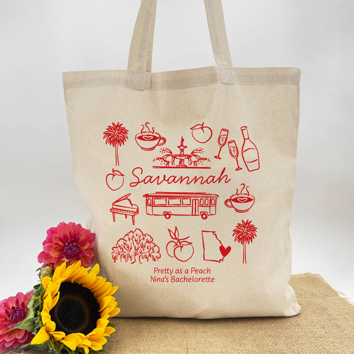Savannah Bachelorette Tote Bags