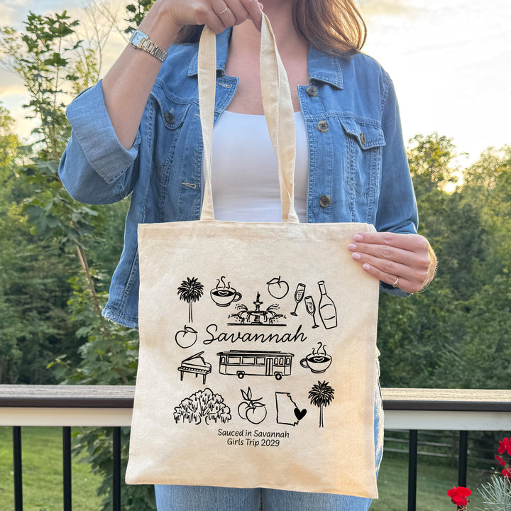 Savannah Bachelorette Tote Bags