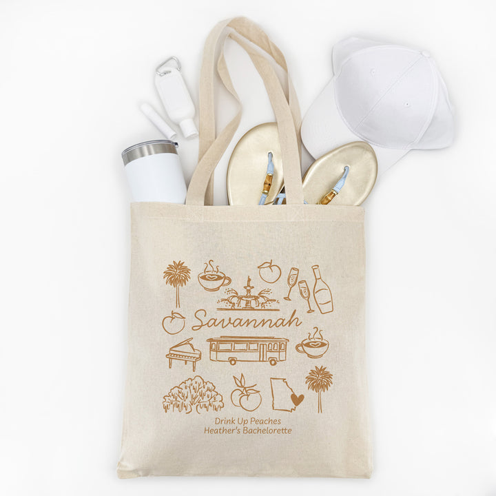 Savannah Bachelorette Tote Bags