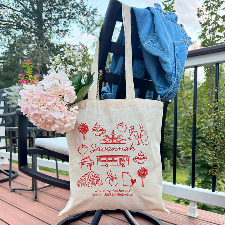 Savannah Bachelorette Tote Bags
