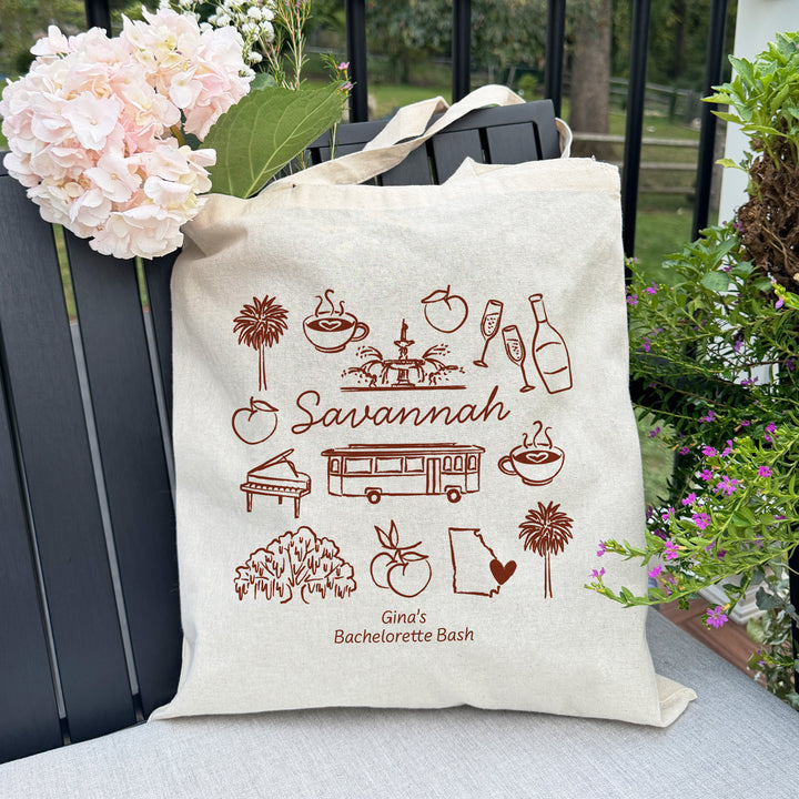 Savannah Bachelorette Tote Bags