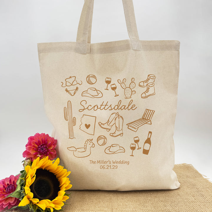 Scottsdale Bachelorette Tote Bags