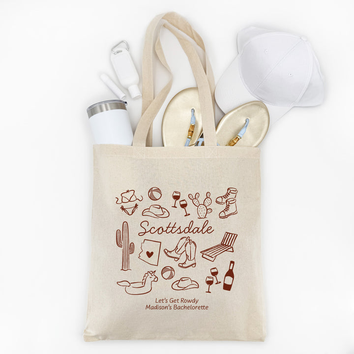 Scottsdale Bachelorette Tote Bags