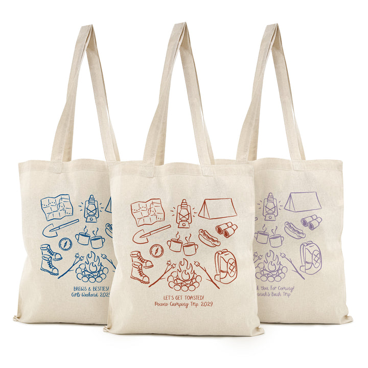 Camp Bachelorette Tote Bags