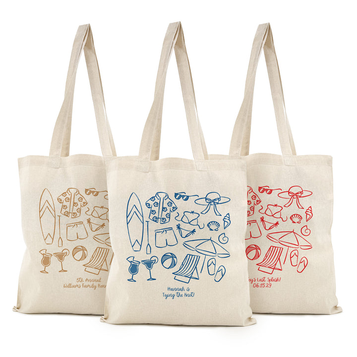 Beach Bachelorette Tote Bags