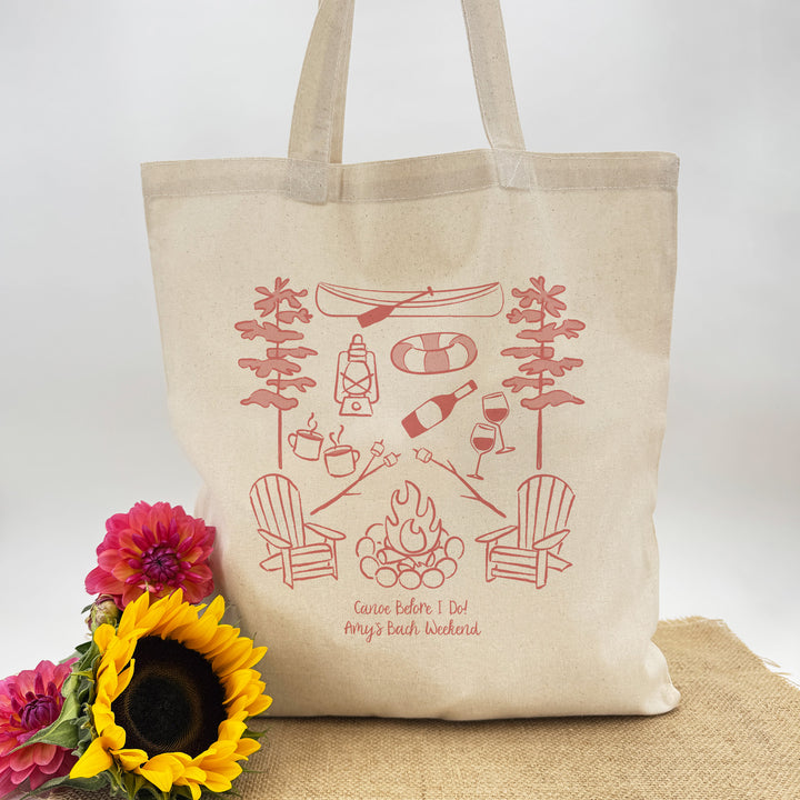 Lake Bachelorette Tote Bags
