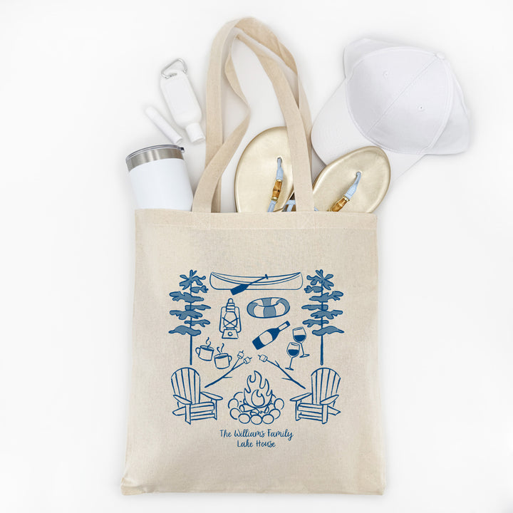 Lake Bachelorette Tote Bags