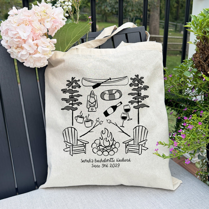 Lake Bachelorette Tote Bags