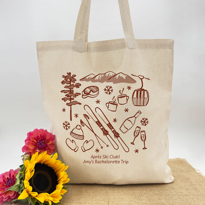 Ski Bachelorette Tote Bags