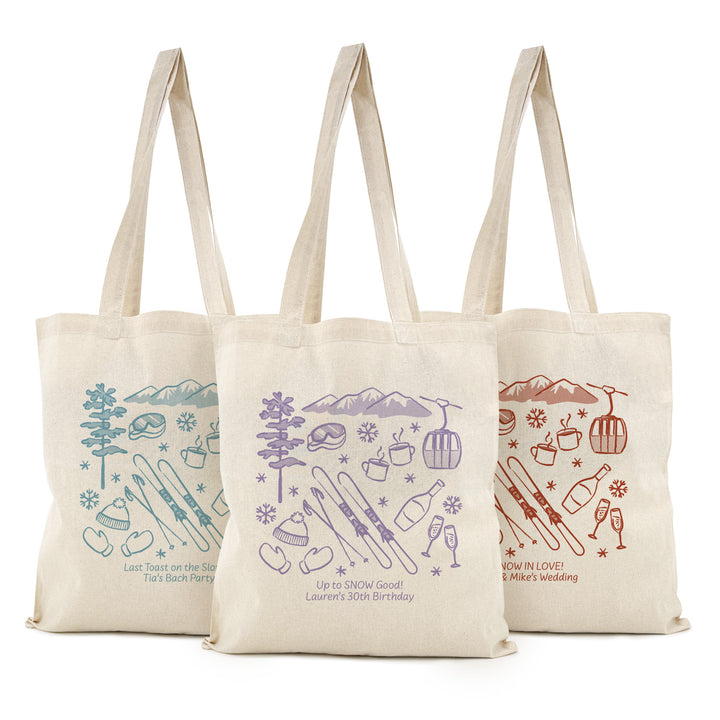 Ski Bachelorette Tote Bags