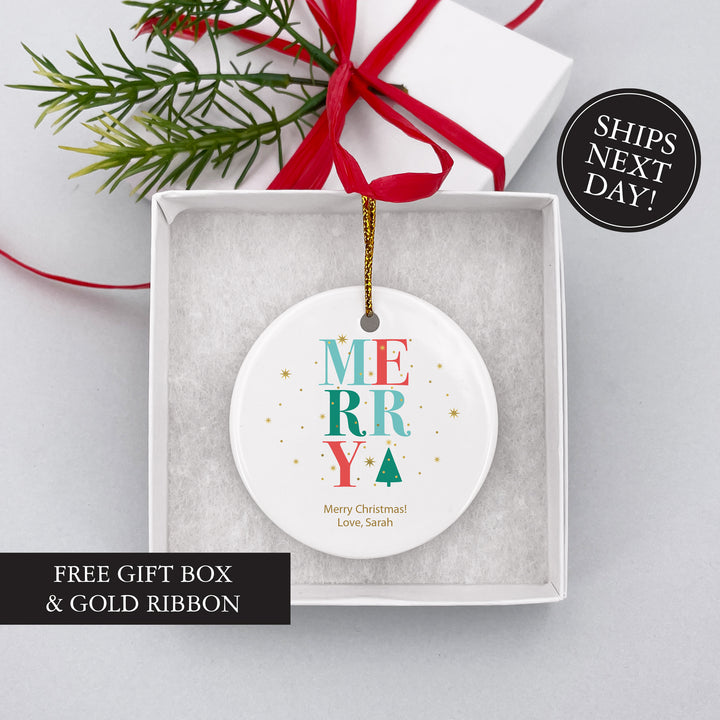 Personalized Christmas Tree Ornament - Christmas Sparkle