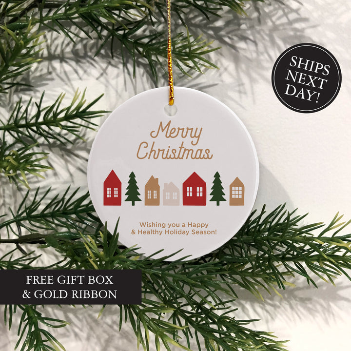 Personalized Christmas Tree Ornament - Christmas Village