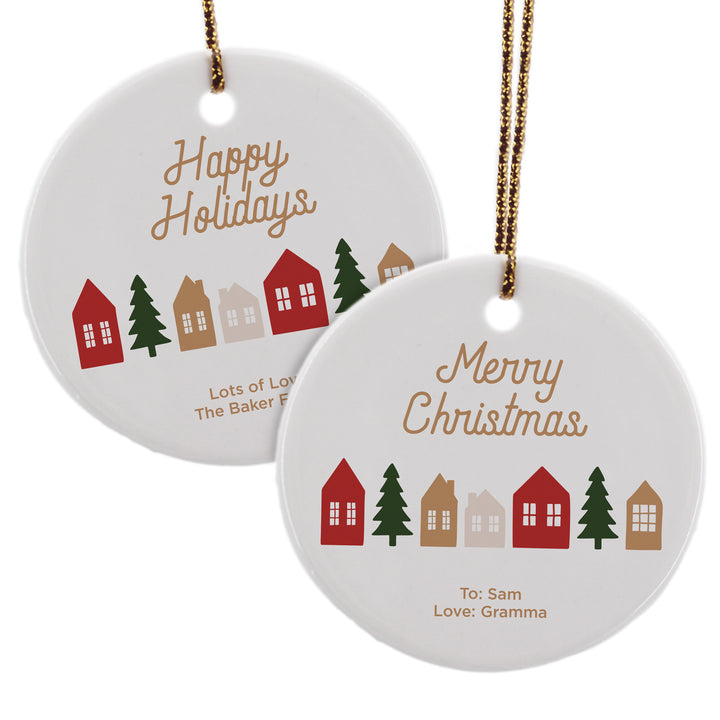 Personalized Christmas Tree Ornament - Christmas Village