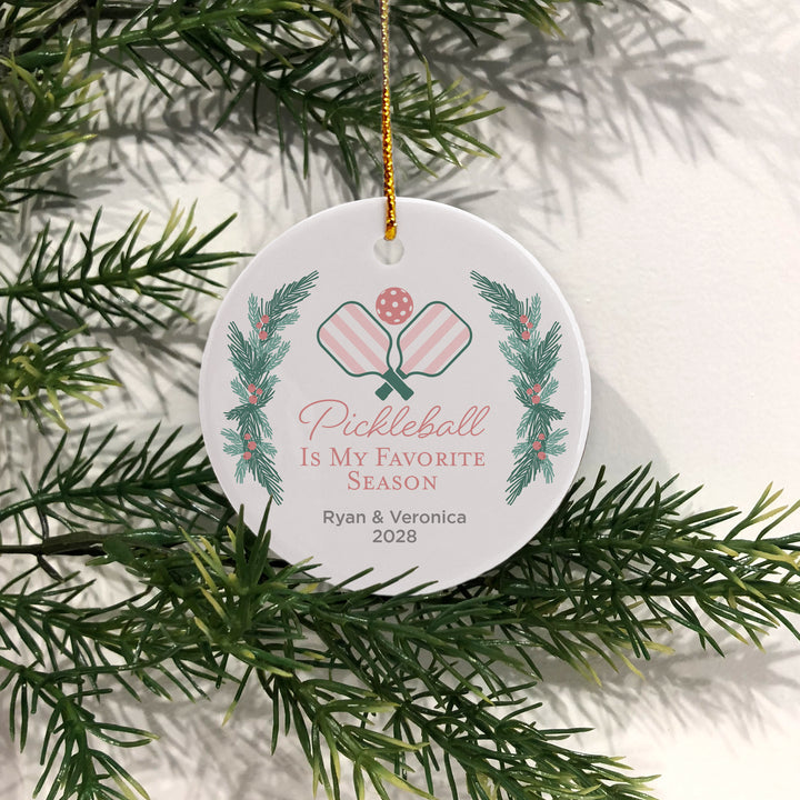 Personalized Christmas Ornament, Pickleball is my Favorite Season