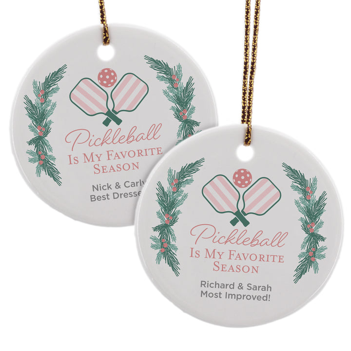 Personalized Christmas Ornament, Pickleball is my Favorite Season