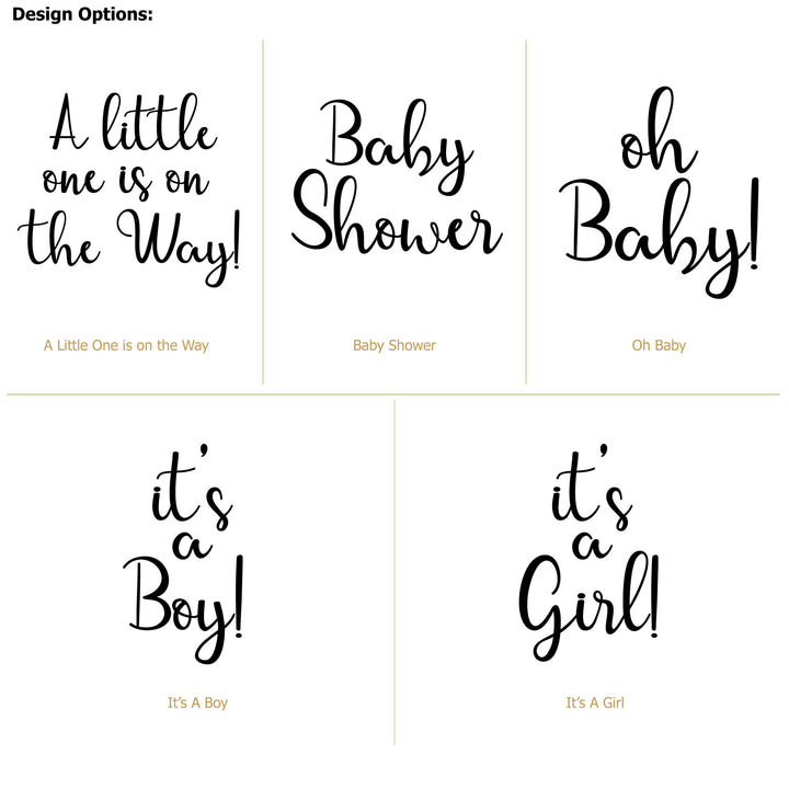 Foil Heart, Baby Shower Drawstring Bags