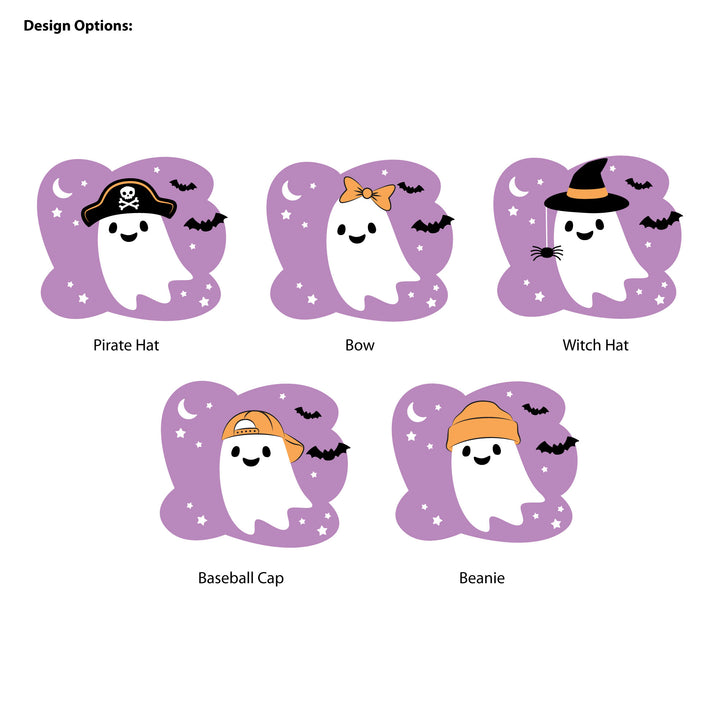 Custom Tote Bags, Custom Trick or Treat Bags, Halloween Gift Bags, Personalized Halloween Ghost Bags, Ghosts with Hats