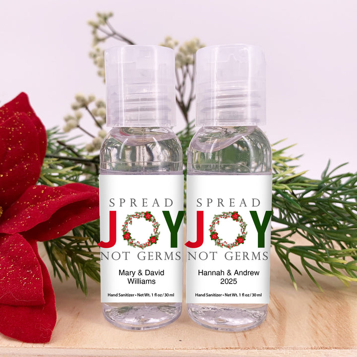 Spread Joy Not Germs Personalized Hand Sanitizer