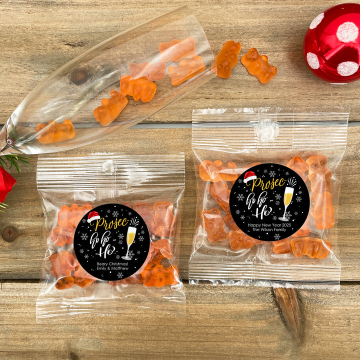 Prosecco Ho Ho Ho Champagne Gummy Bears, Christmas Party Favors