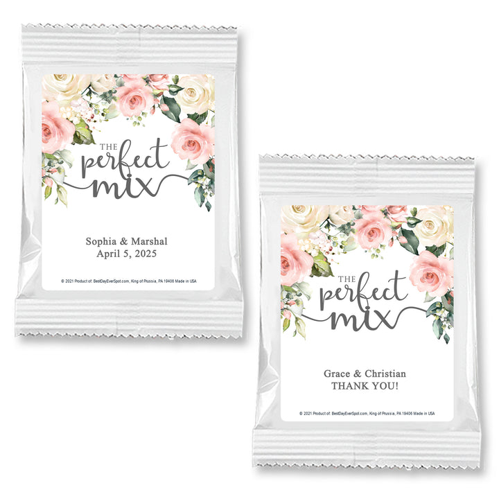 Cocoa Wedding Favors, The Perfect Mix, Hot Chocolate Bridal Shower Favor, Pink Floral