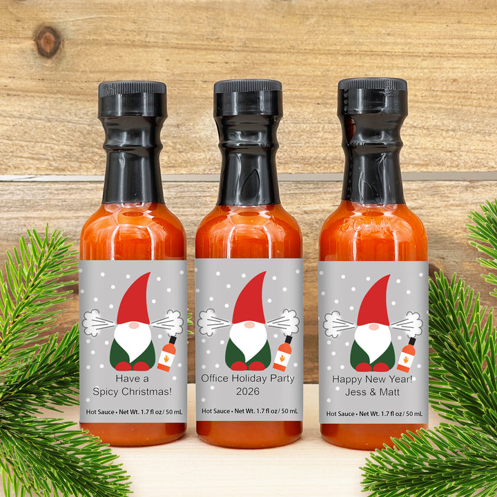 Mini Gnome Hot Sauce Favor or Gift, Stocking Stuffers, 1.7 oz