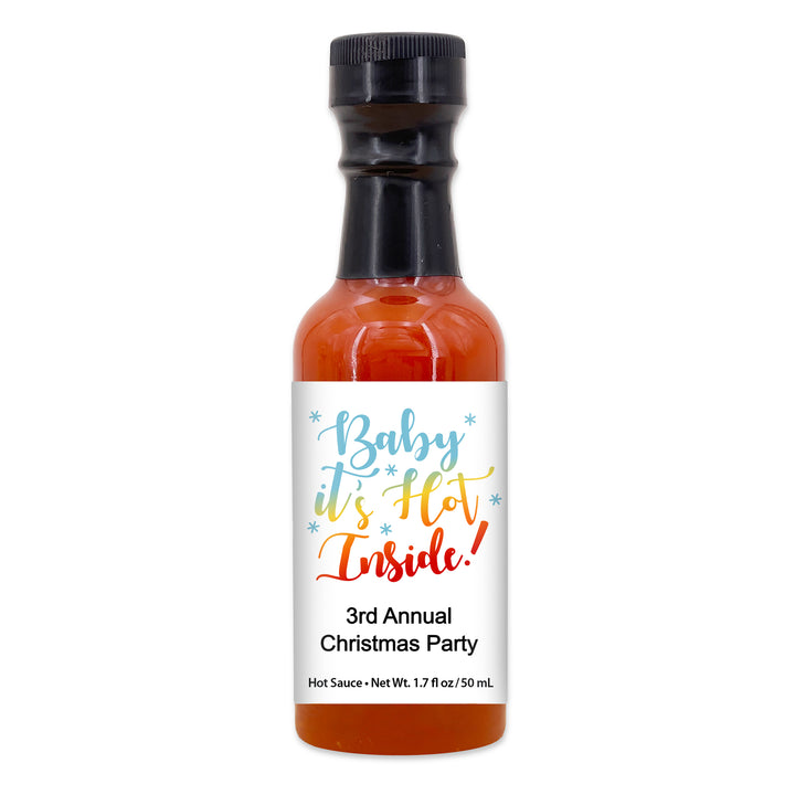 Baby it's Hot INSIDE Mini Hot Sauce Gift, Hot Sauce Christmas Favors, 1.7 oz