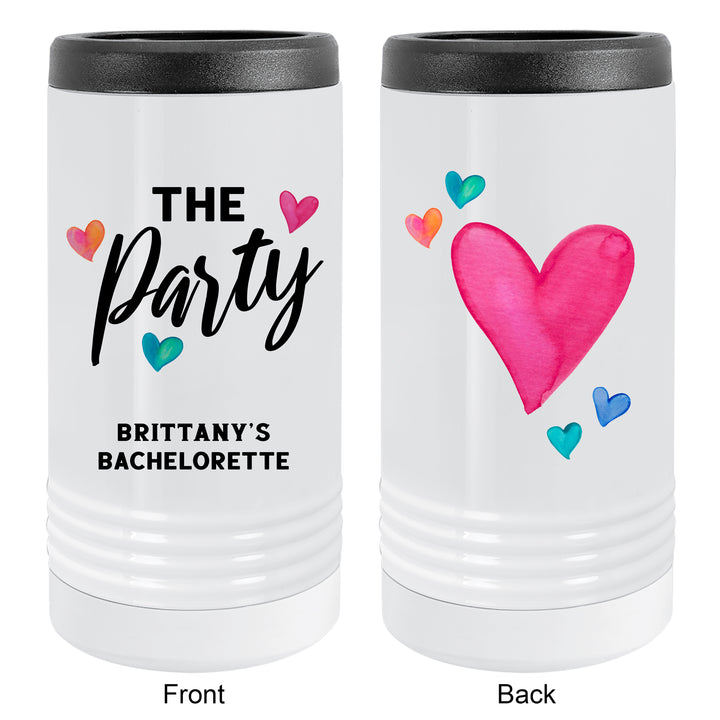 Wife of the Party Slim Can Cooler, Personalized Bride Gift, Bridesmaid Gift