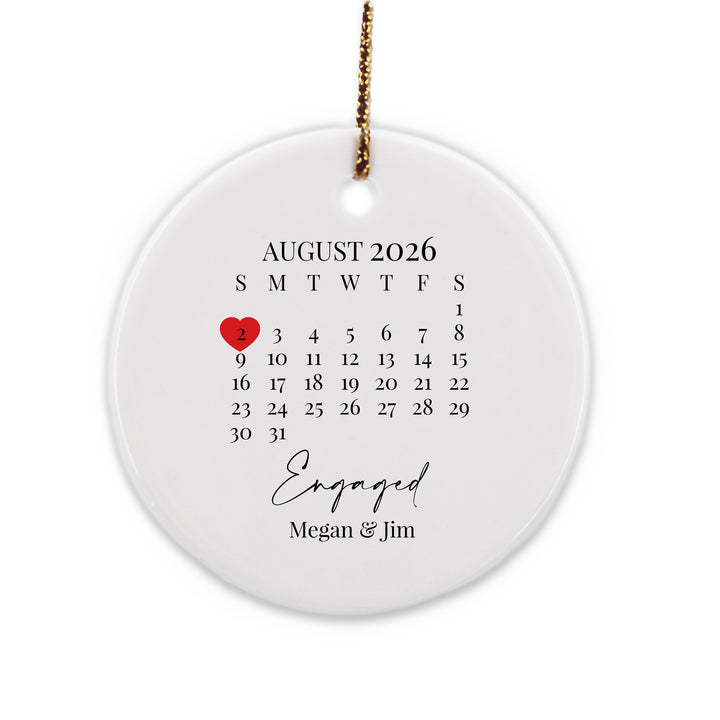 Engaged Christmas Ornament