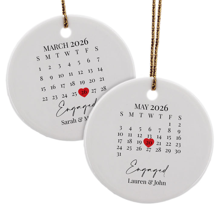 Engaged Christmas Ornament