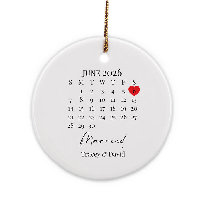 Newly Married Ornament, Christmas Ornament Gift