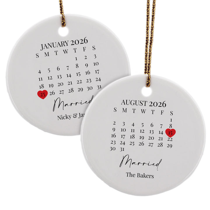 Newly Married Ornament, Christmas Ornament Gift