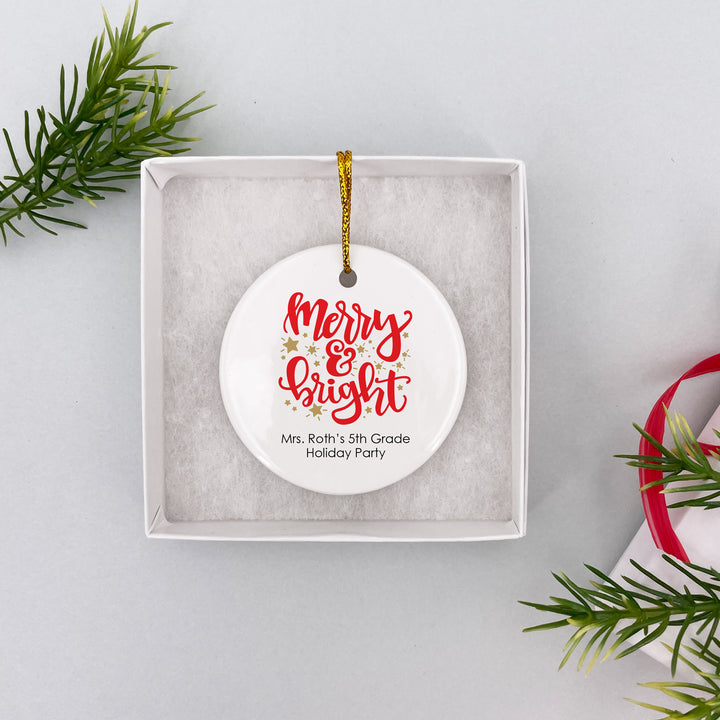 Personalized Christmas Tree Ornament, Merry Christmas, Joy to the World