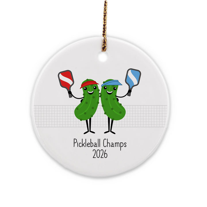 Pickleball Partner Gift, Personalized Pickleball Christmas Ornament