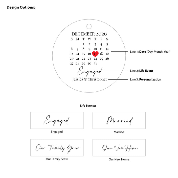 Engaged Christmas Ornament