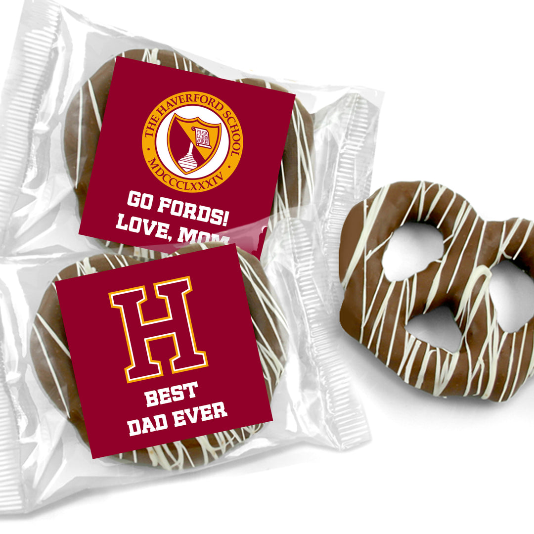 The Haverford School Gourmet Chocolate Pretzels - Set of 12