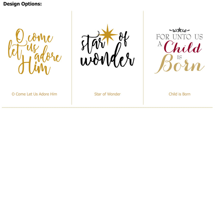 Religious Christmas Ornament, Star of Wonder, A Child is Born