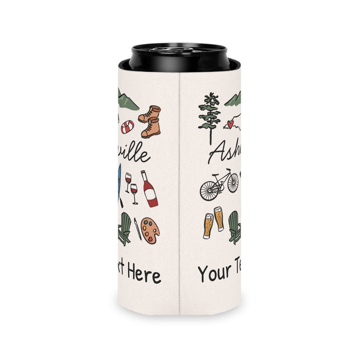 Asheville Can Cooler — Personalized Bachelorette Party Can Cooler