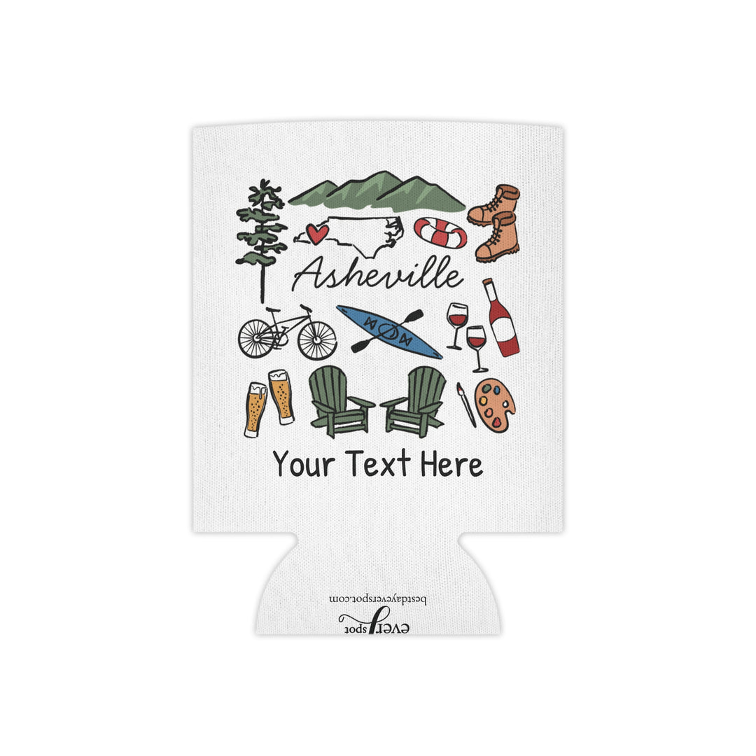 Asheville Can Cooler — Personalized Bachelorette Party Can Cooler