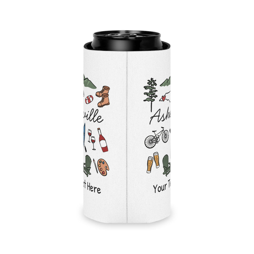Asheville Can Cooler — Personalized Bachelorette Party Can Cooler