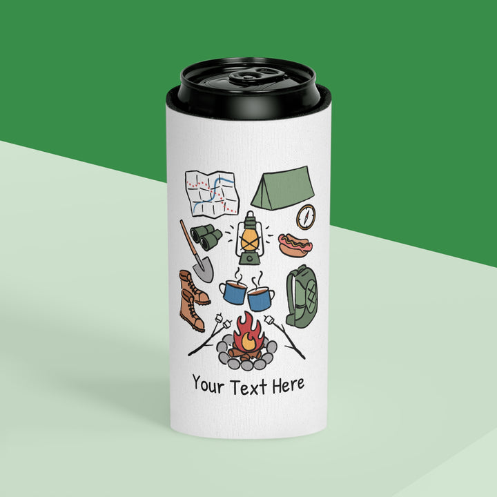 Camping Can Cooler — Personalized Bachelorette Party Can Cooler