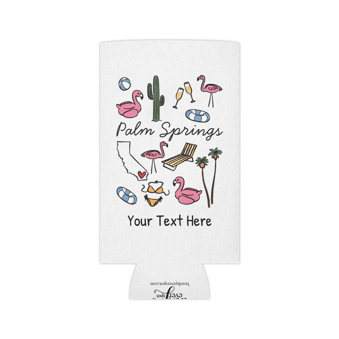 Palm Springs Can Cooler — Personalized Bachelorette Party Can Cooler