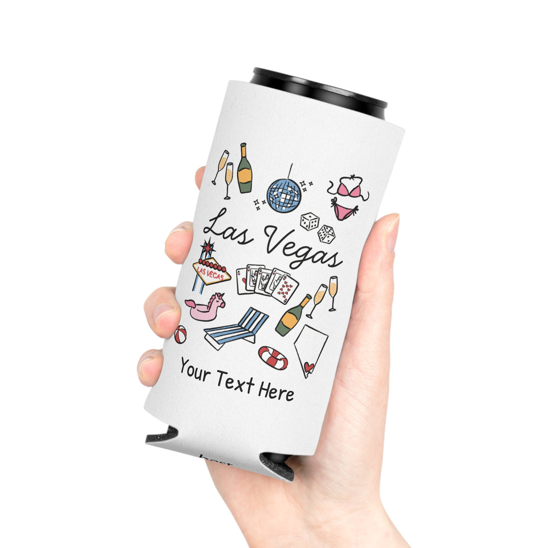 Las Vegas Can Cooler — Personalized Bachelorette Party Can Cooler