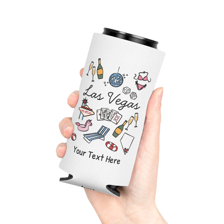Las Vegas Can Cooler — Personalized Bachelorette Party Can Cooler