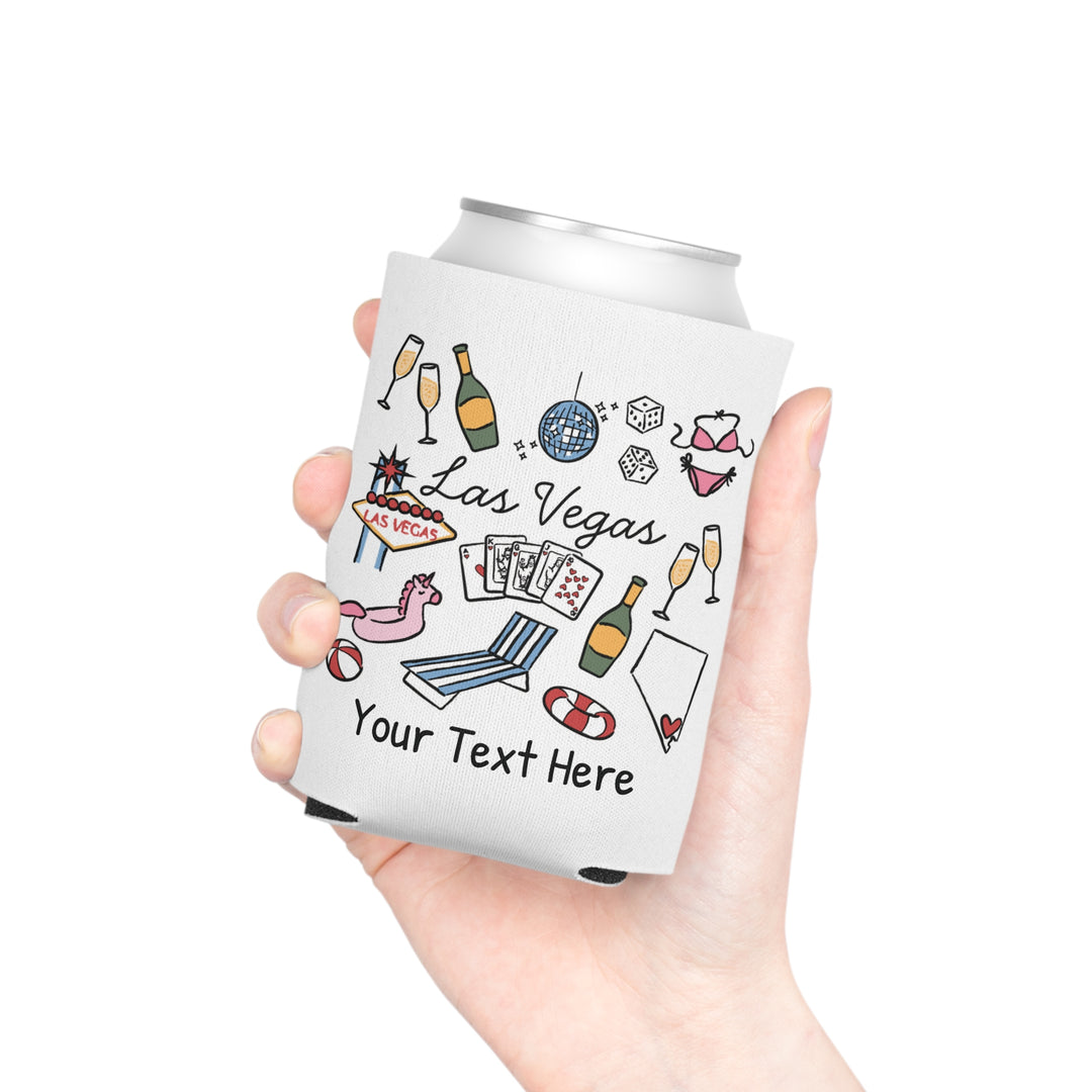 Las Vegas Can Cooler — Personalized Bachelorette Party Can Cooler