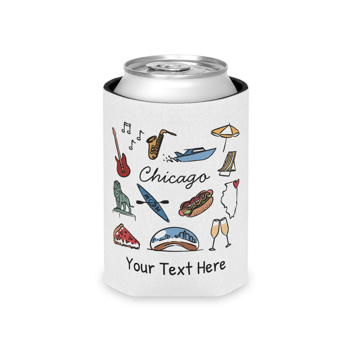 Chicago Can Cooler — Personalized Bachelorette Party Can Cooler