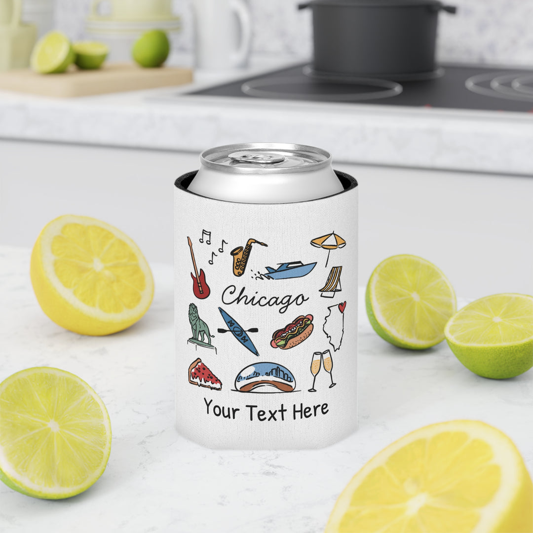 Chicago Can Cooler — Personalized Bachelorette Party Can Cooler