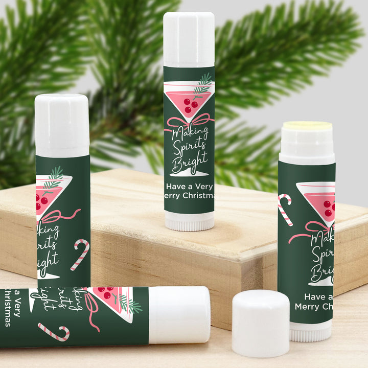 Christmas Stocking Stuffers, Personalized Lip Balm Gift, Lip Balm Party Favor, Christmas Martinis