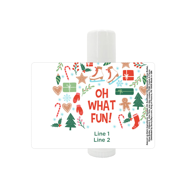 Christmas Stocking Stuffers, Personalized Lip Balm Gift, Lip Balm Party Favor, Christmas Pattern