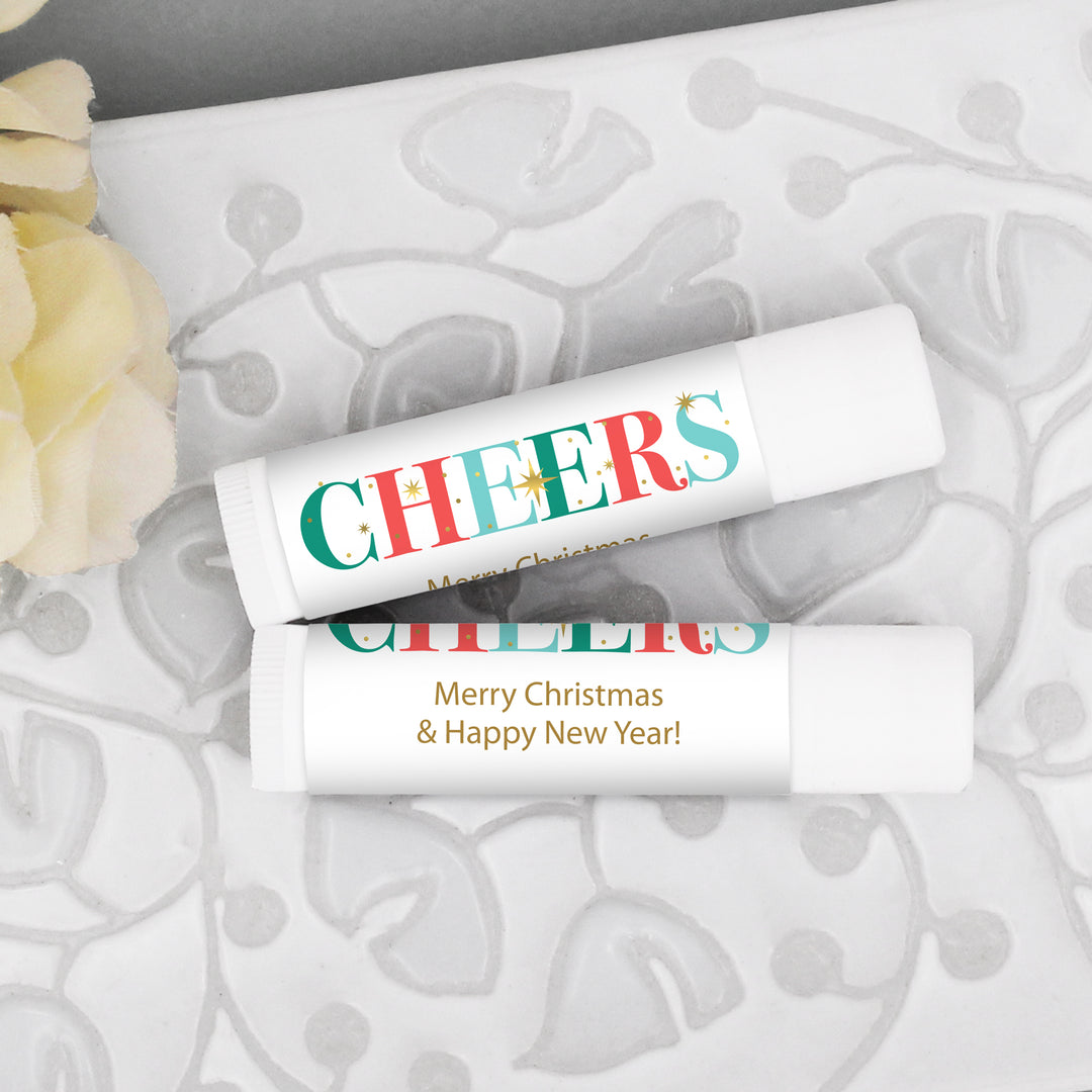 Christmas Stocking Stuffers, Personalized Lip Balm Gift, Lip Balm Party Favor, Christmas Sparkle